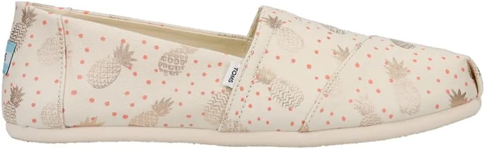 TOMS Womens Alpargata Graphic Slip On Flats Casual - Beige