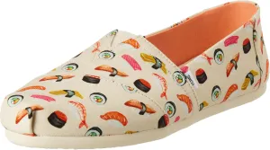 TOMS Womens Alpargata Graphic Slip On Flats Casual - Beige