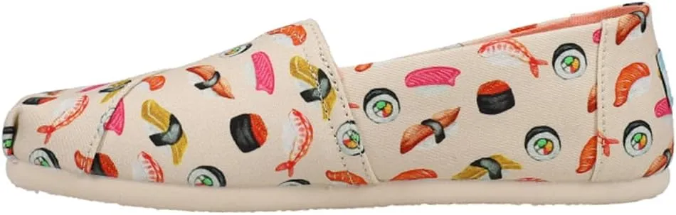 TOMS Womens Alpargata Graphic Slip On Flats Casual - Beige