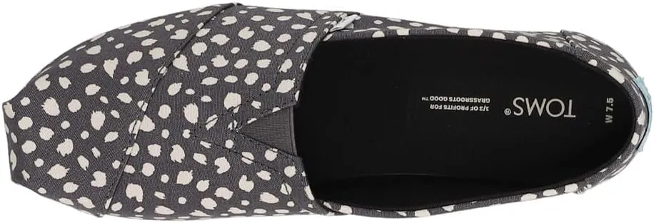 TOMS Womens Alpargata Graphic Slip On Flats Casual - Grey