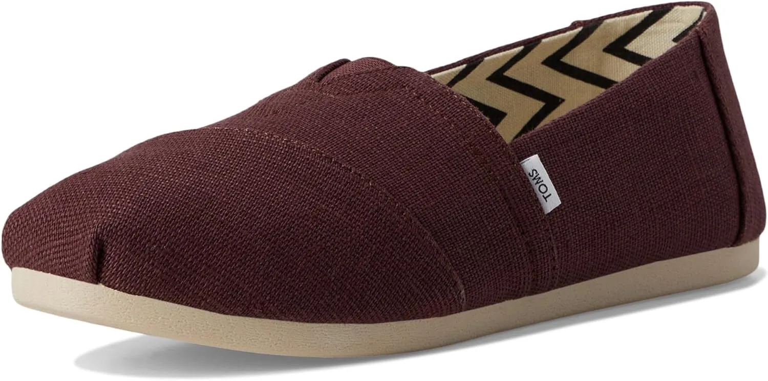 TOMS Womens Alpargata Graphic Slip On Flats Casual - Grey