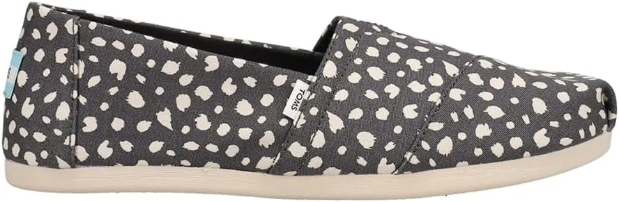 TOMS Womens Alpargata Graphic Slip On Flats Casual - Grey