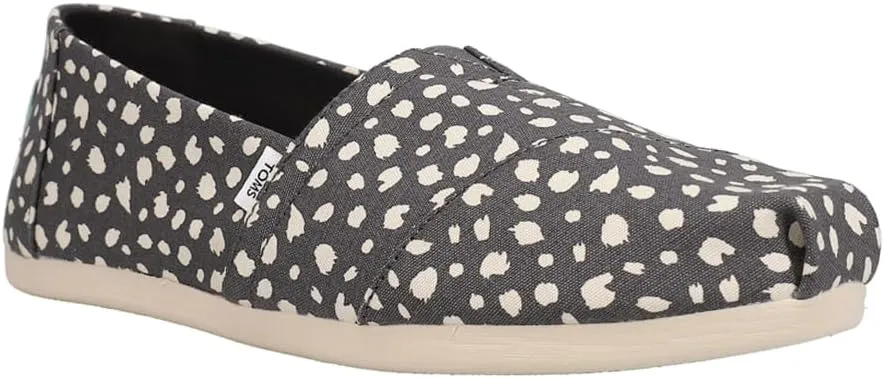 TOMS Womens Alpargata Graphic Slip On Flats Casual - Grey