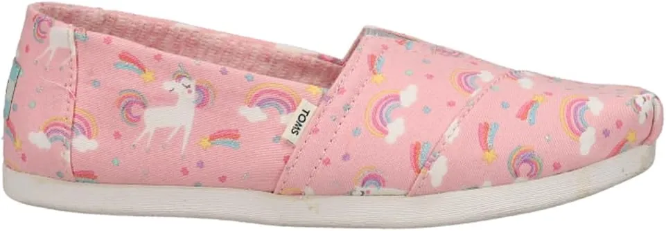 TOMS Womens Alpargata Graphic Slip On Flats Casual - Pink - Size 5 B