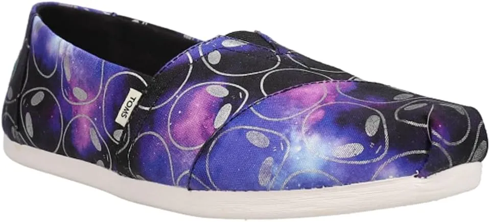 TOMS Womens Alpargata Graphic Slip On Flats Casual - Purple