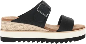 TOMS Womens Diana Buckle Platform Casual Sandals Casual Mid Heel 2-3" - Black