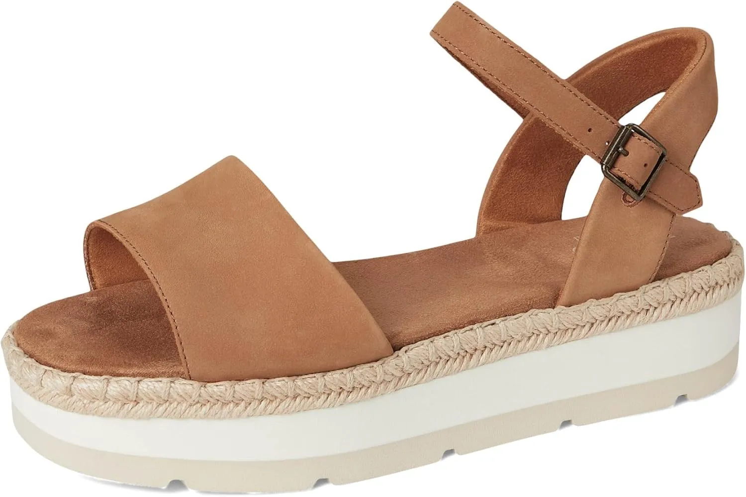 TOMS Womens Ronan Platform Ankle Strap Casual Sandals Casual Low Heel 1-2" - Beige