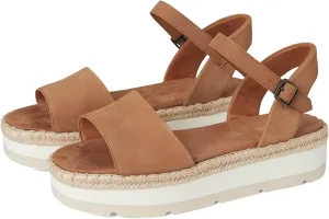 TOMS Womens Ronan Platform Ankle Strap Casual Sandals Casual Low Heel 1-2" - Beige