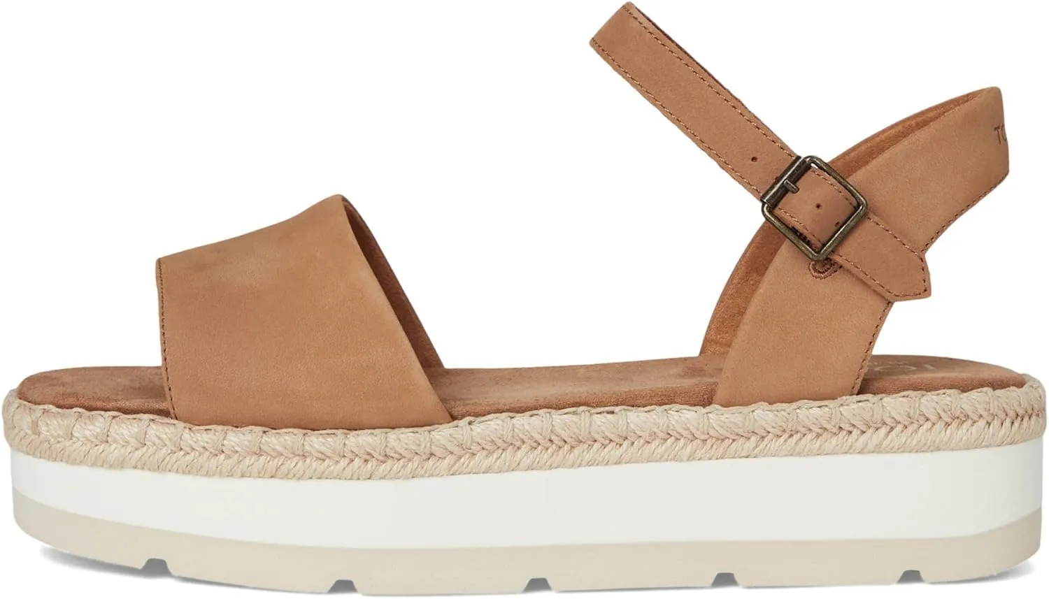 TOMS Womens Ronan Platform Ankle Strap Casual Sandals Casual Low Heel 1-2" - Beige