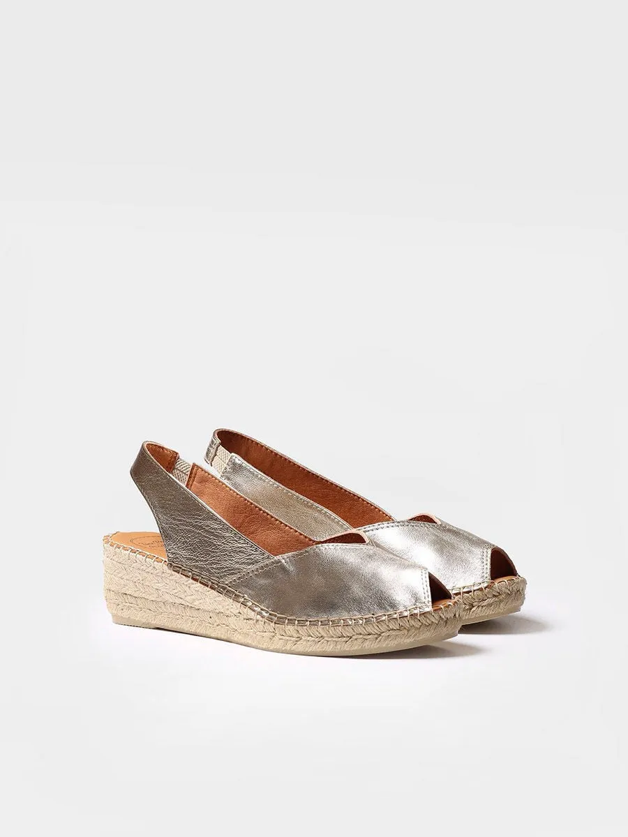 Toni Pons Bernia Wedge Espadrilles Gold