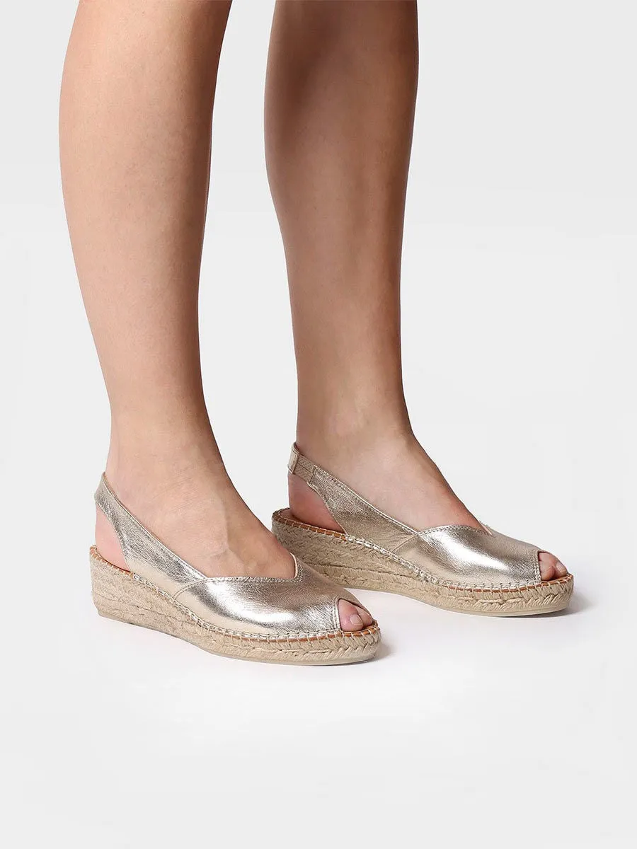 Toni Pons Bernia Wedge Espadrilles Gold