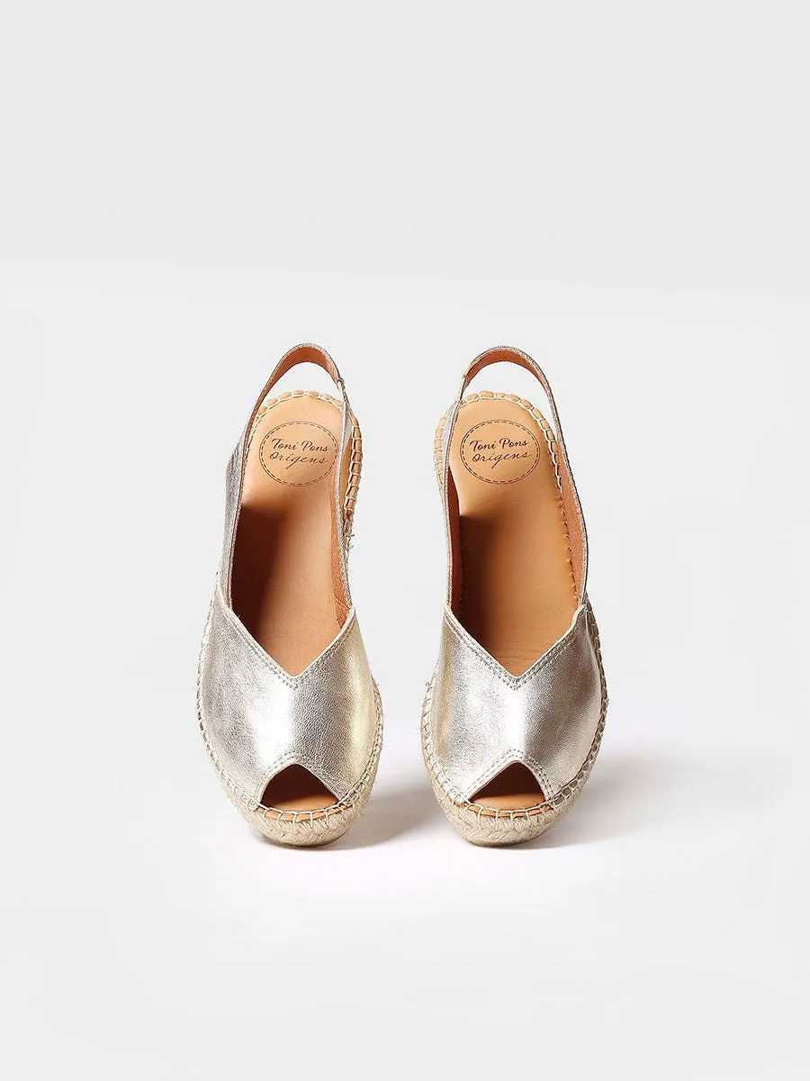 Toni Pons Bernia Wedge Espadrilles Gold