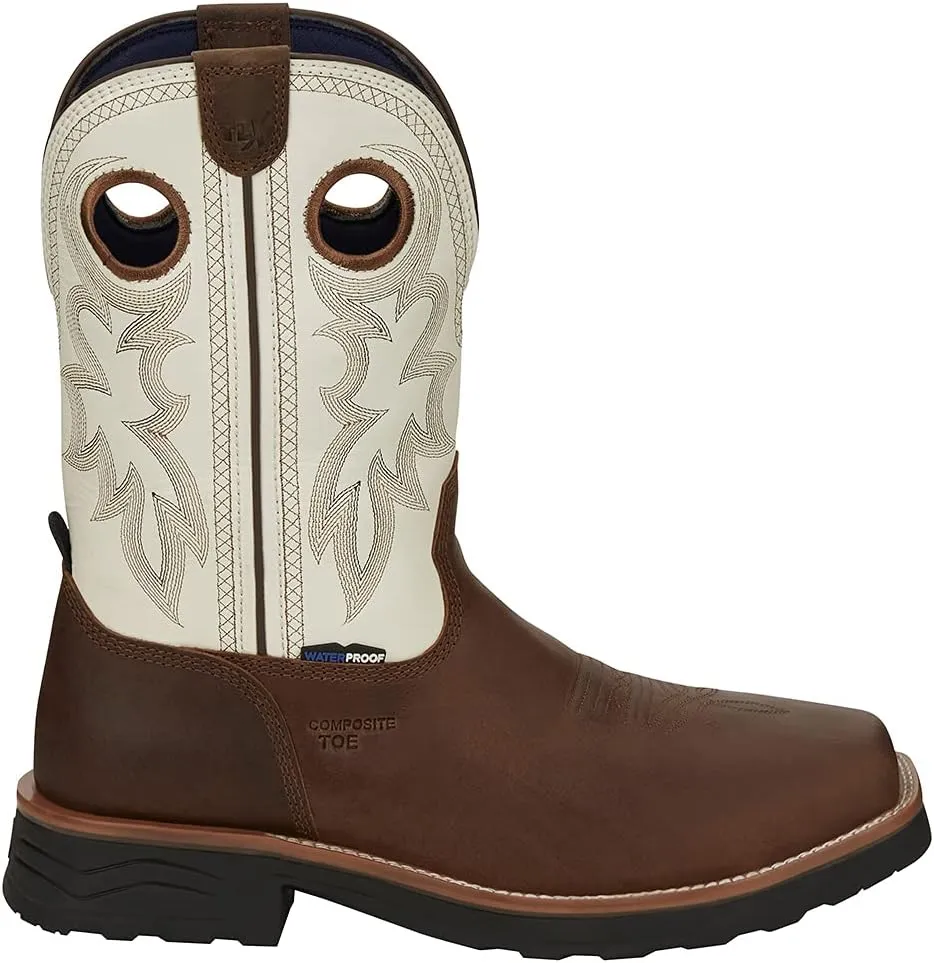Tony Lama Men's Fireball 11" Composite Toe Waterproof Sqaure Toe Work Boot