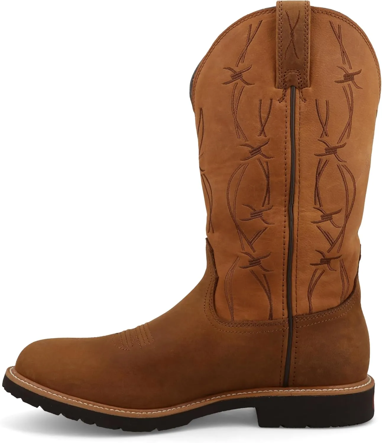 Twisted X Men's 12" Western Work Boot, Round Toe with CellStretch