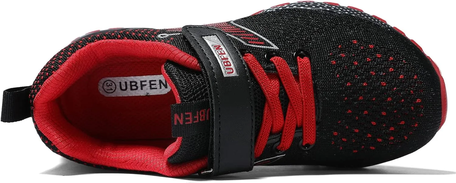 UBFEN Kids Sneakers Boys Girls Tennis Shoes for Running Athletic Walking Gym Sports Lightweight Breathable