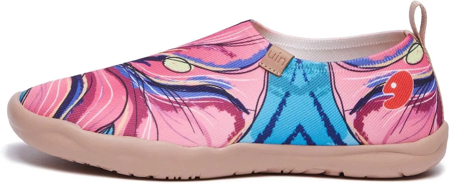 UIN Women's Art Painted Travel Shoes Slip On Casual Knit Loafers Lightweight Comfort Fashion Sneaker Constellation Toledo Ⅰ
