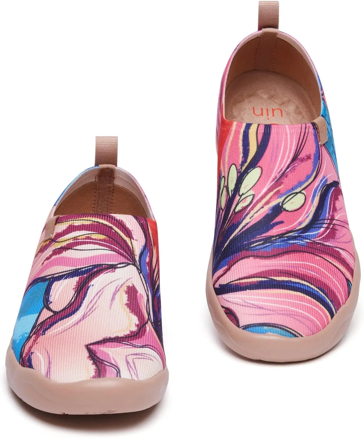 UIN Women's Art Painted Travel Shoes Slip On Casual Knit Loafers Lightweight Comfort Fashion Sneaker Constellation Toledo Ⅰ