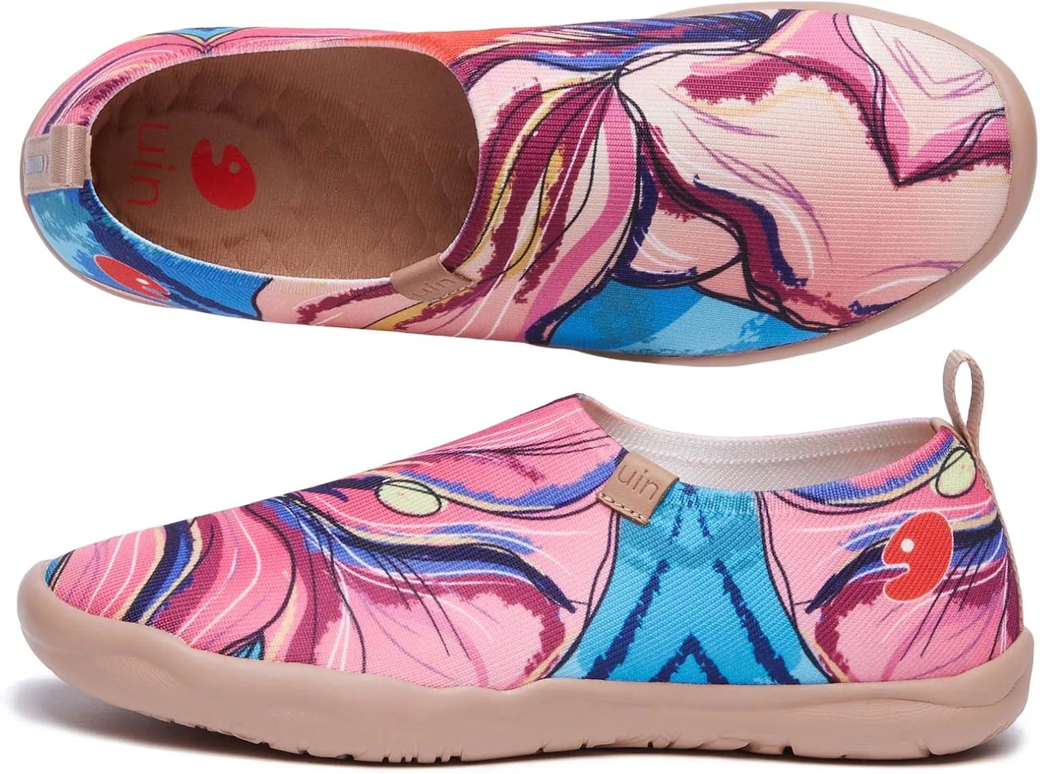 UIN Women's Art Painted Travel Shoes Slip On Casual Knit Loafers Lightweight Comfort Fashion Sneaker Constellation Toledo Ⅰ
