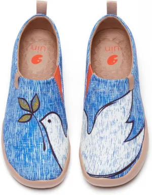 UIN Women's Art Painted Travel Shoes Slip On Casual Knit Loafers Lightweight Comfort Fashion Sneaker Constellation Toledo Ⅰ