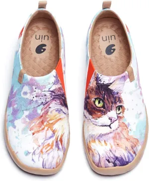 UIN Women's Artistic Cute Pets Design Slip-On Shoes Fun Comfortable Casual Flats Lightweight Everyday Loafers Footwear