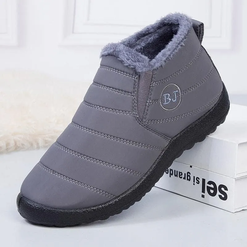 Unisex Snow Boots Men and Women's Winter Ankle Boots Ladies Waterproof Slip On Warm Fur Lined Booties Thickening Shoes Outdoor Bootie