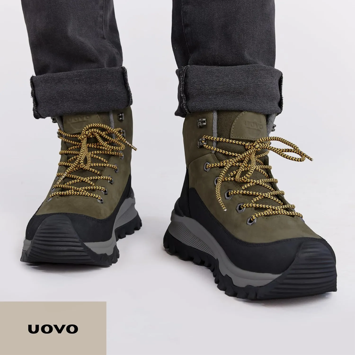 UOVO Men’s Winter Boot, Waterproof Leather
