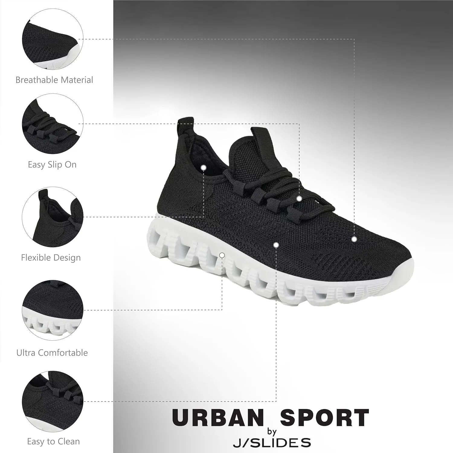Urban Sport Cooper Women’s Athleisure Sneaker | Lightweight Casual Walking Shoes for Women | All-Day Comfort Sneakers