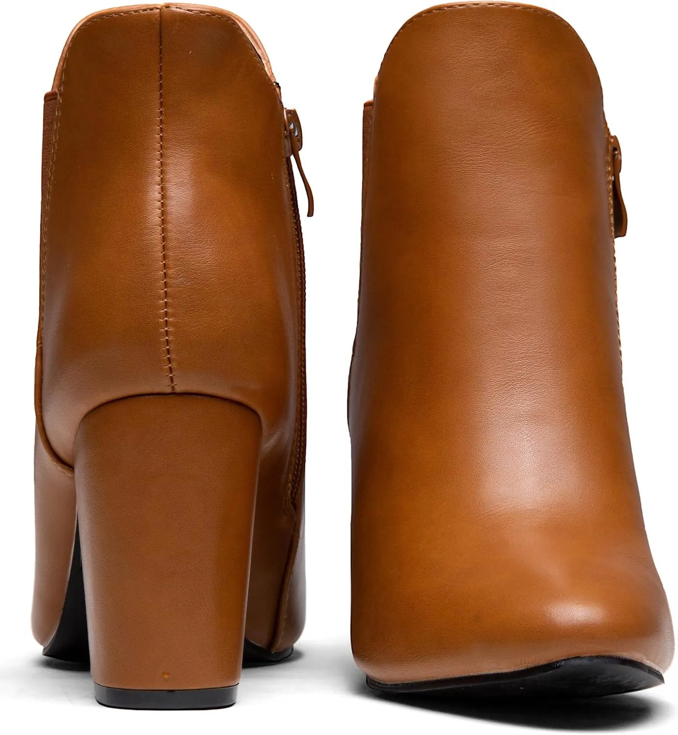 Vepose Women's Chelsea Ankle Boots Chunky Heel, Fall Dressy Booties Low Heel, Pointed Toe Short Boot with Inside Zipper