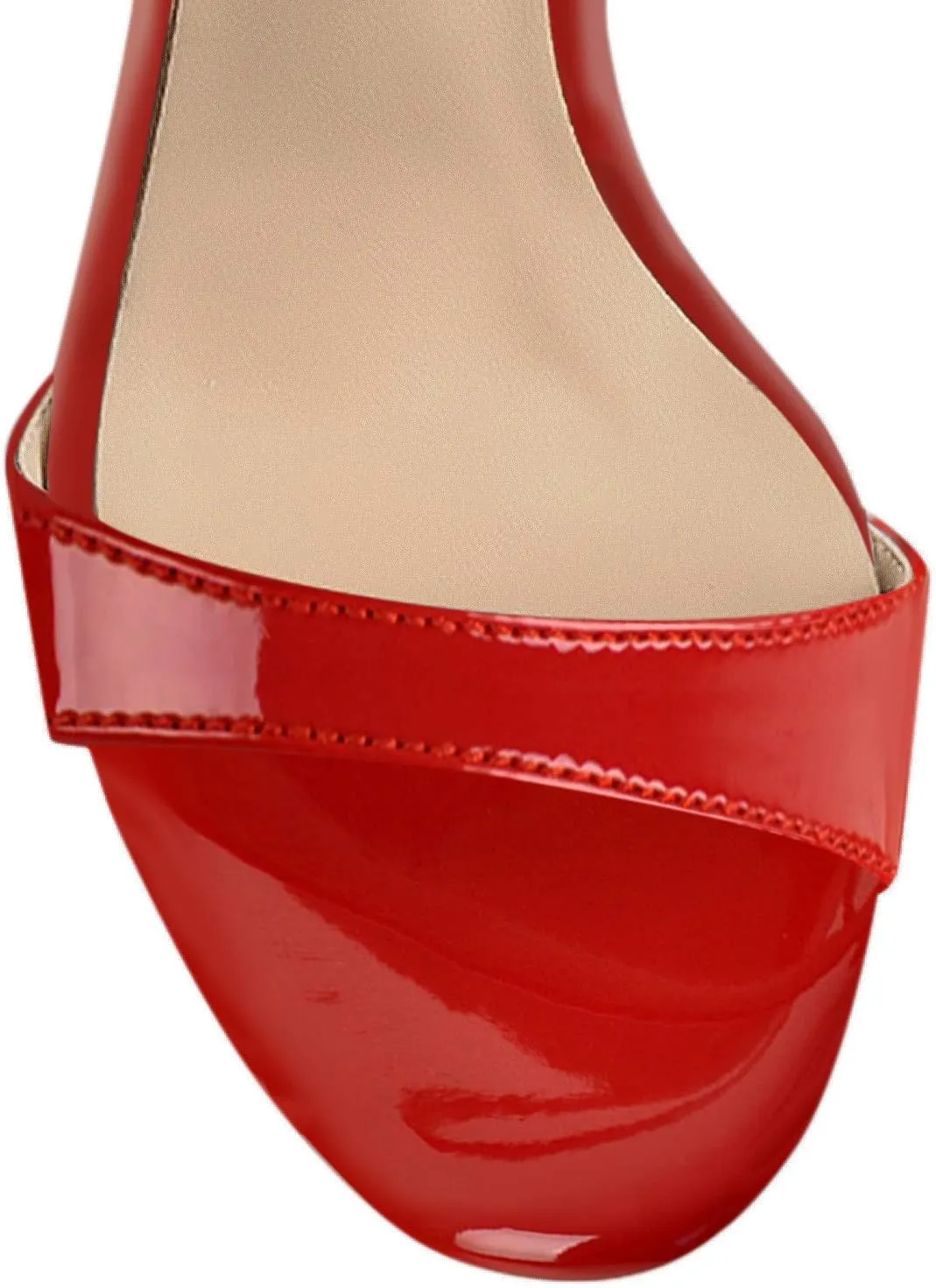 VERISSON Women's Stiletto Sandals Platform High Heeled Ankle-wrap Open Toe Buckle Sandals Party Dressing