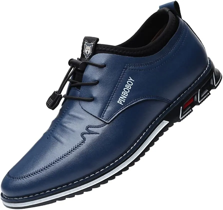 Veslesth Men Casual Luxury Sneakers Leather Loafers Comfort Walking Shoes Fashion Driving Shoes for Male Business Work Office Dress Outdoor