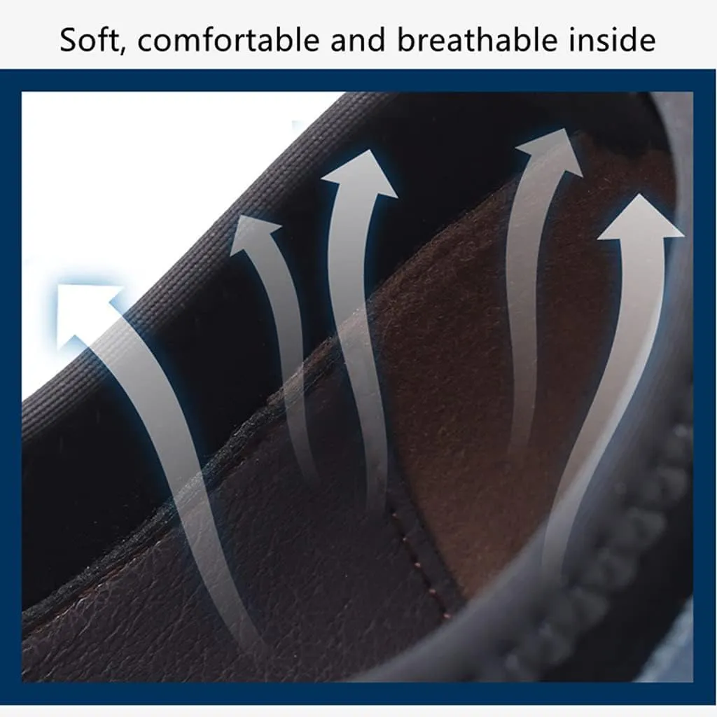 Veslesth Men Casual Luxury Sneakers Leather Loafers Comfort Walking Shoes Fashion Driving Shoes for Male Business Work Office Dress Outdoor