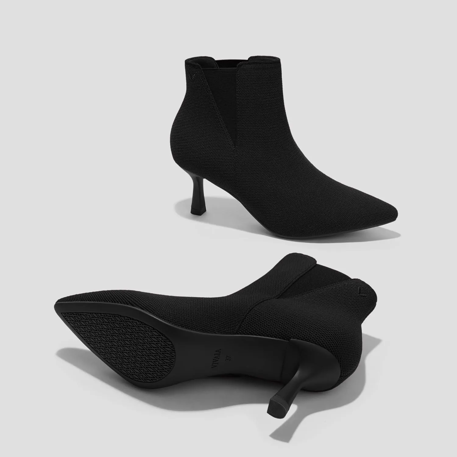 VIVAIA Alexandra Women's Ankle Heel Boots, Western Waterproof Pointed Toe Comfort Business High Heel Boots
