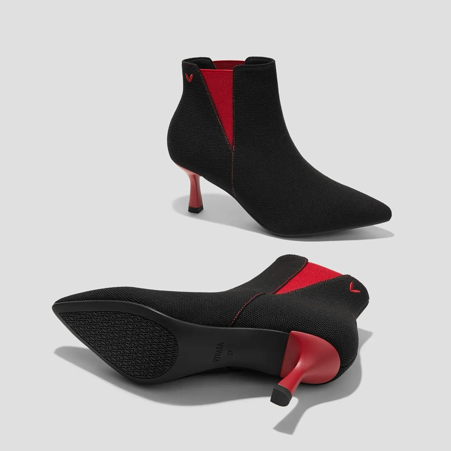 VIVAIA Alexandra Women's Ankle Heel Boots, Western Waterproof Pointed Toe Comfort Business High Heel Boots