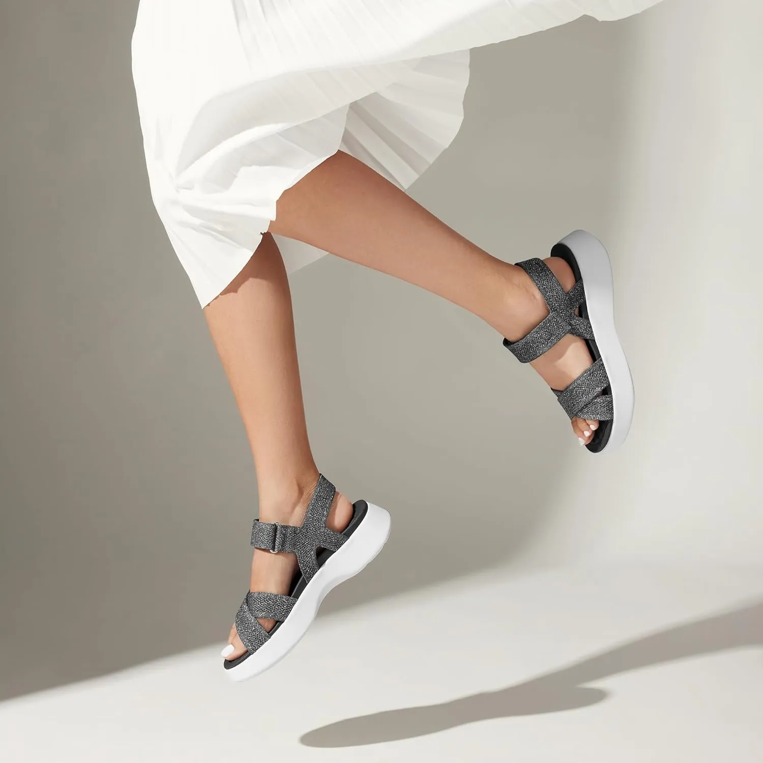 VIVAIA Kiara Sport Sandals for women arch support Ultra lightweight Comfortable Walking Platform Sandals