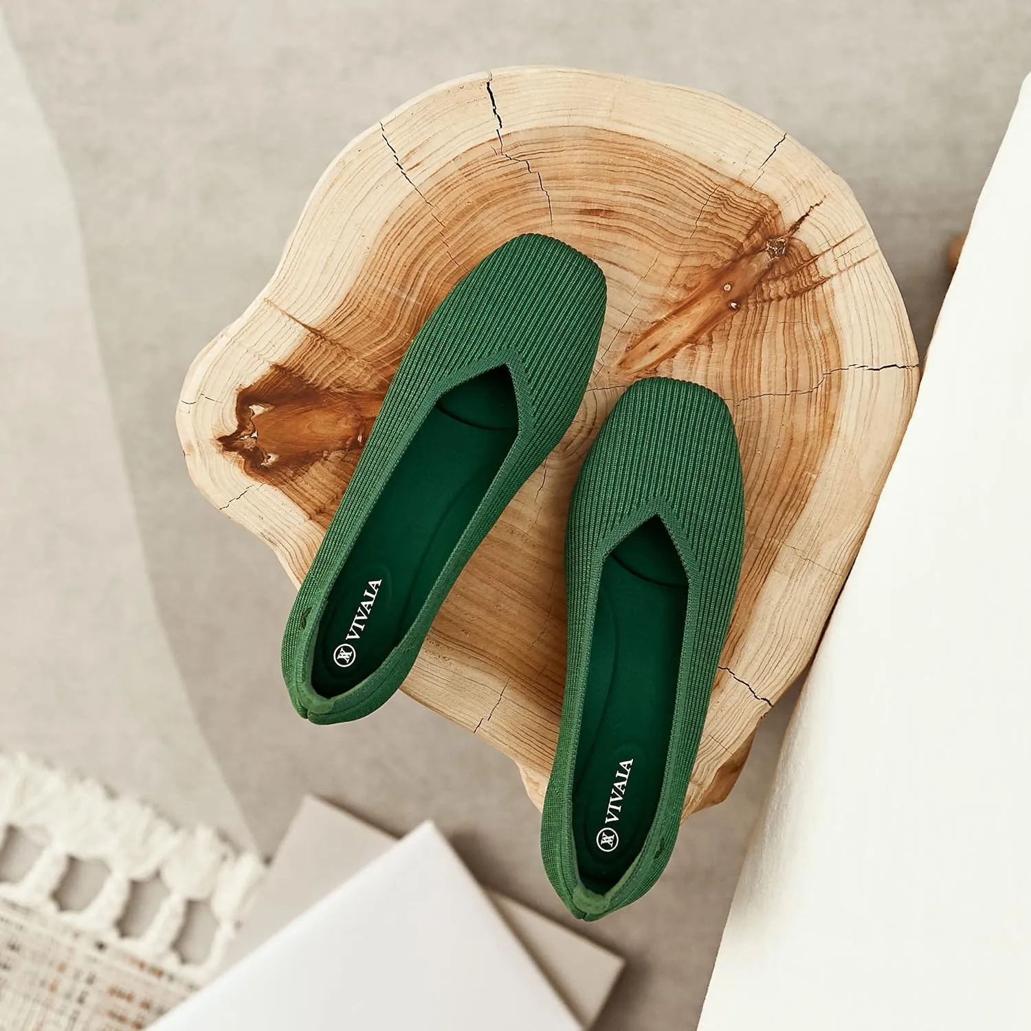 VIVAIA Margot 2.0 Women's Casual Flats Slip on Washable Ballet Flats Shoes Comfortable Square-Toe Style