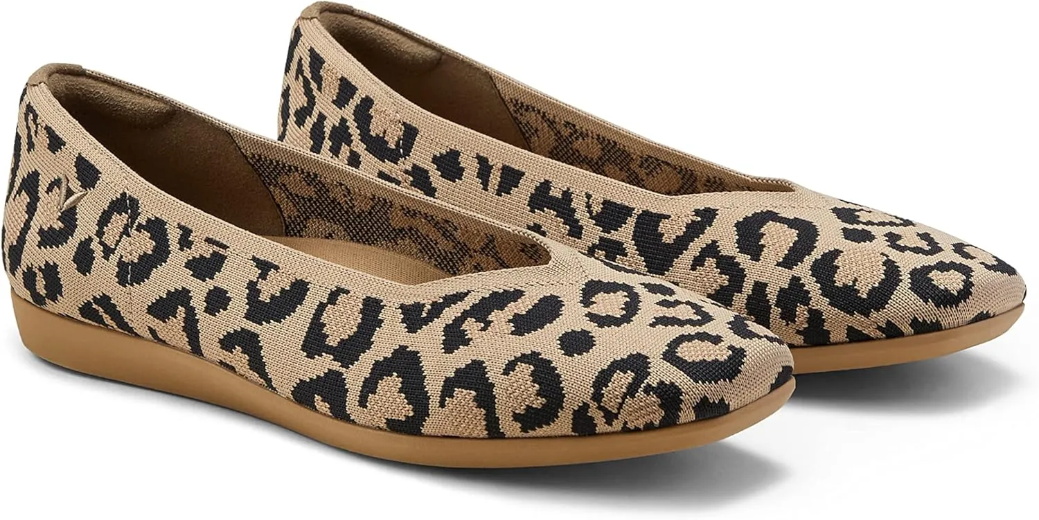 VIVAIA Margot Walker Women's Lightweight Square Toe V Cut Flats Slip on Washable Casual Flats
