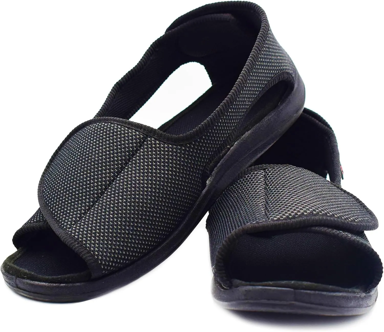 W&LESVAGO Diabetic Sandals for Men Wide Width Open toe Walking Sandals Comfortable Men Slippers for Plantar Fasciitis Arthritis