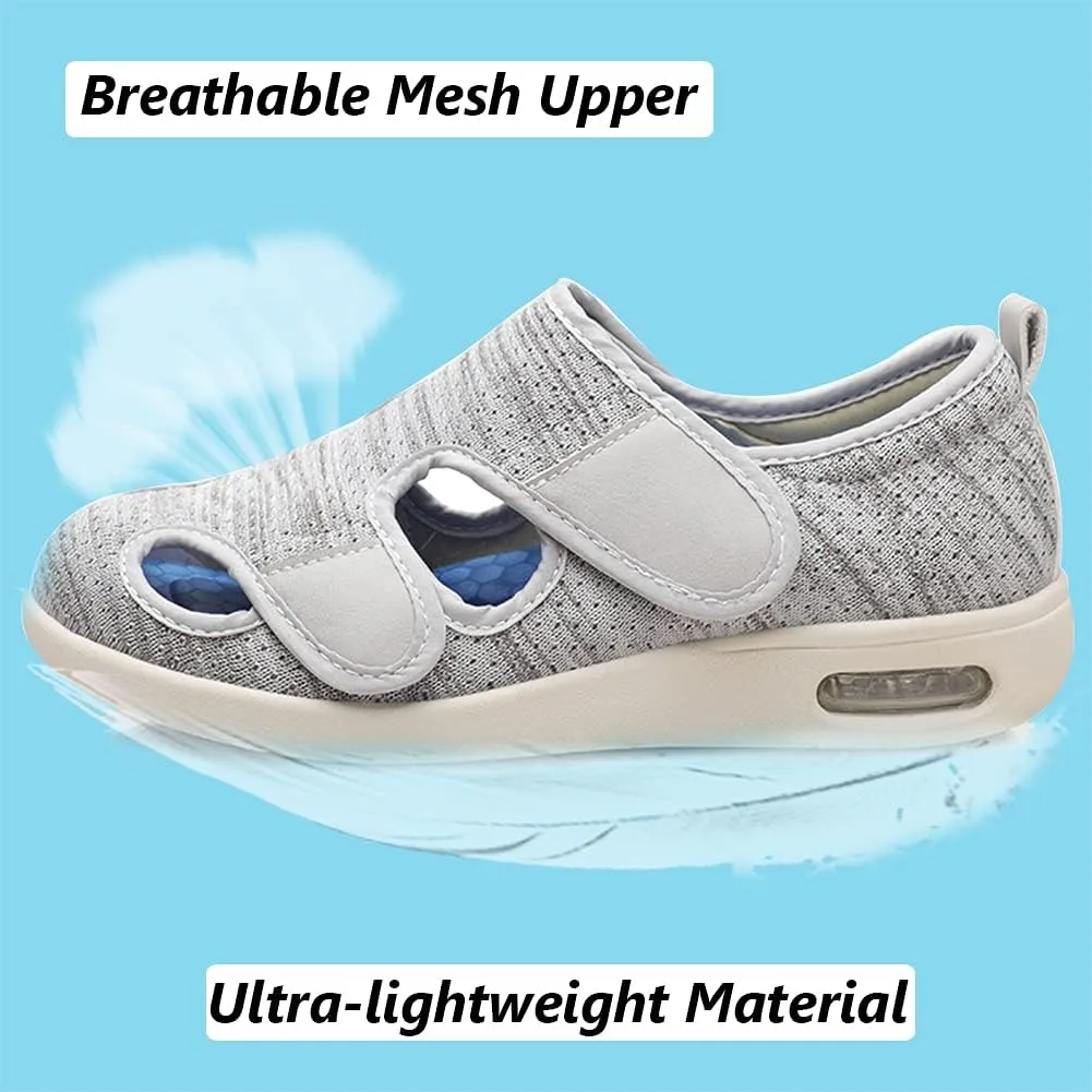 W&LESVAGO Diabetic Shoes for Women, Air Cushion Lightweight Comfy Sandals Walking Shoes for Elderly Swollen Feet Indoor/Outdoor