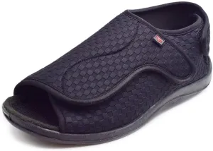 W&LESVAGO Extra Wide Open toe Diabetic Sandals for Men, Adjustable Width Edema Shoes, Comfortable Men Slippers for Elderly Swollen Feet