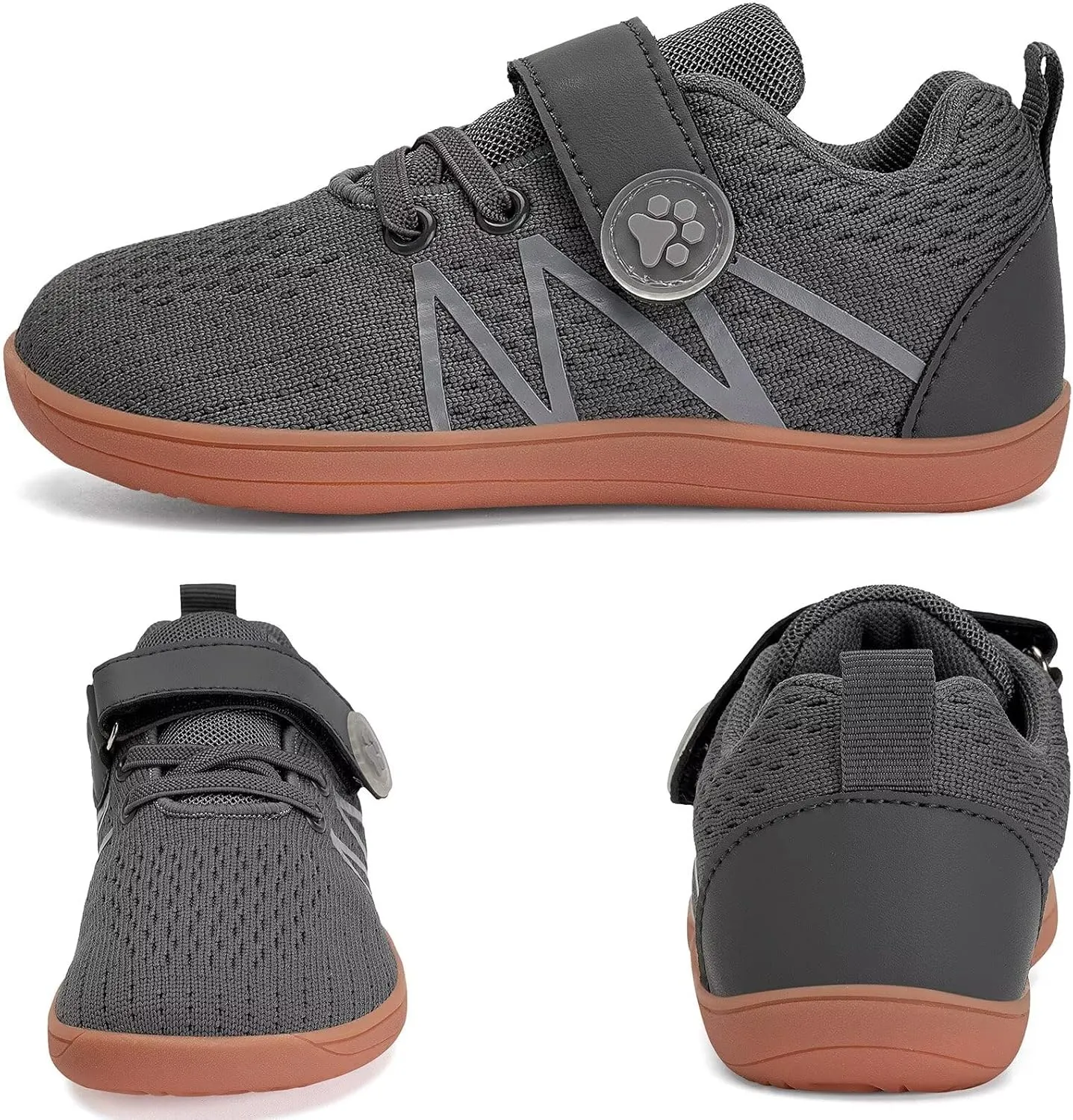 WateLves Toddler Shoes Little Kids Boys Girls Wide Barefoot Shoes Minimalist Walking Sneakers Breathable Lightweight Fit Naturally Zero Drop Sole