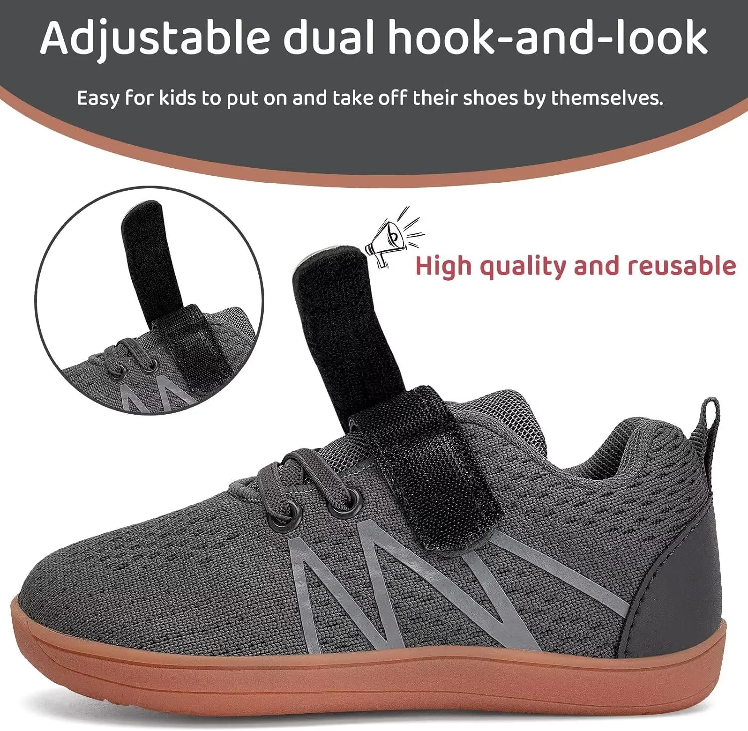 WateLves Toddler Shoes Little Kids Boys Girls Wide Barefoot Shoes Minimalist Walking Sneakers Breathable Lightweight Fit Naturally Zero Drop Sole