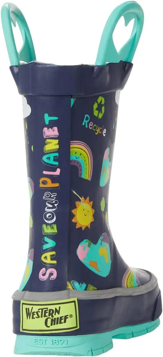 Western Chief Girl's Save Our Planet Tread Loop Boot (Toddler/Little Kid/Big Kid)