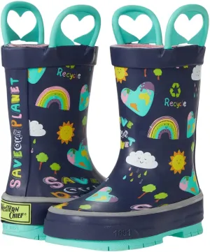 Western Chief Girl's Save Our Planet Tread Loop Boot (Toddler/Little Kid/Big Kid)