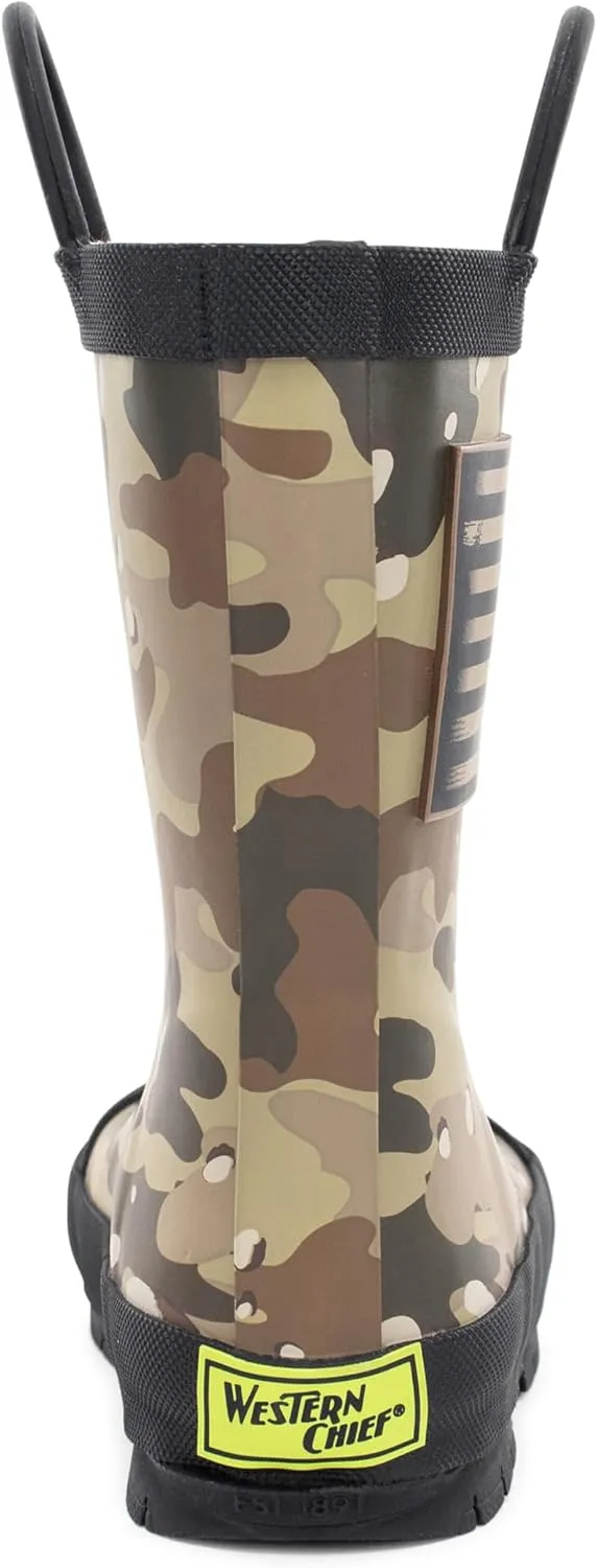 Western Chief Rain Boots with Pull on Handles for Toddlers and Kids - Premium Waterproof Boots for Boys and Girls