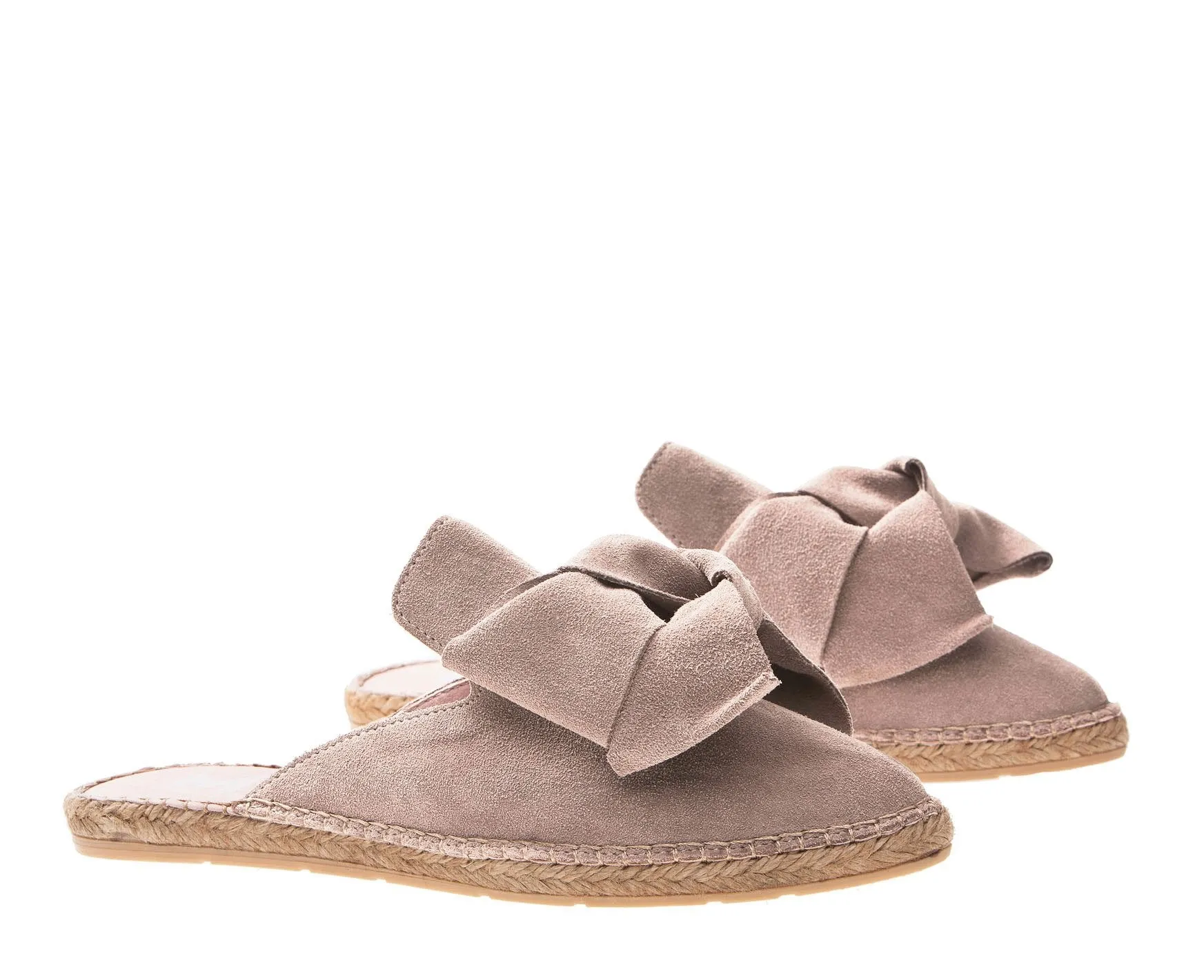 with - Bow Trendsetting Taupe Vintage Hamptons Mules - Trustworthy