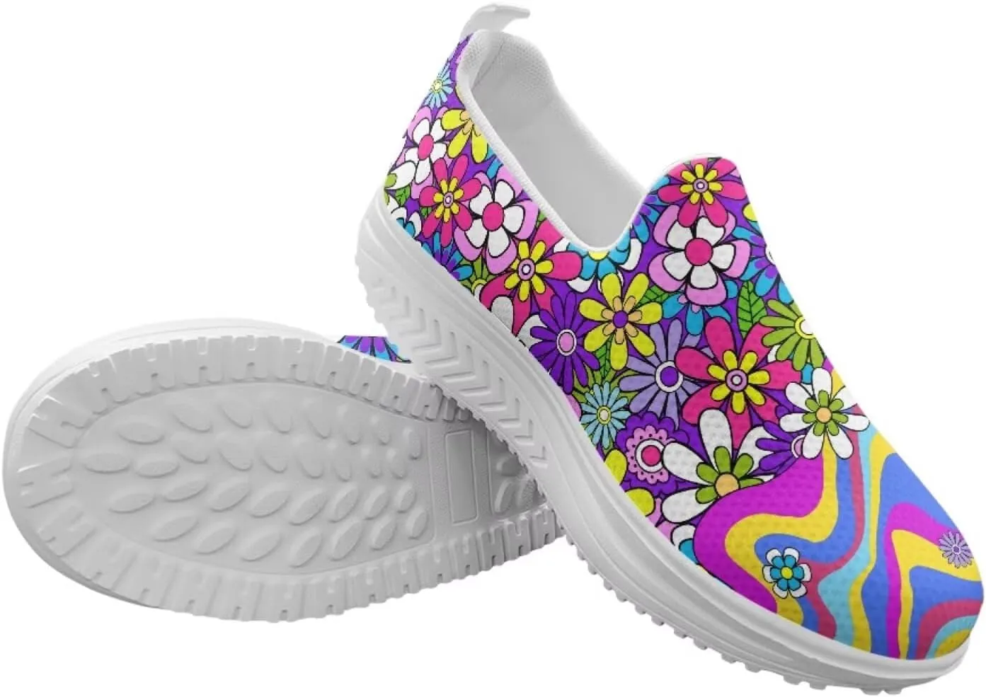 Women Platform Loafers Sneaker Wedge Rocking Shoes Ladies Lightweight Jogging Hiking Sneakers