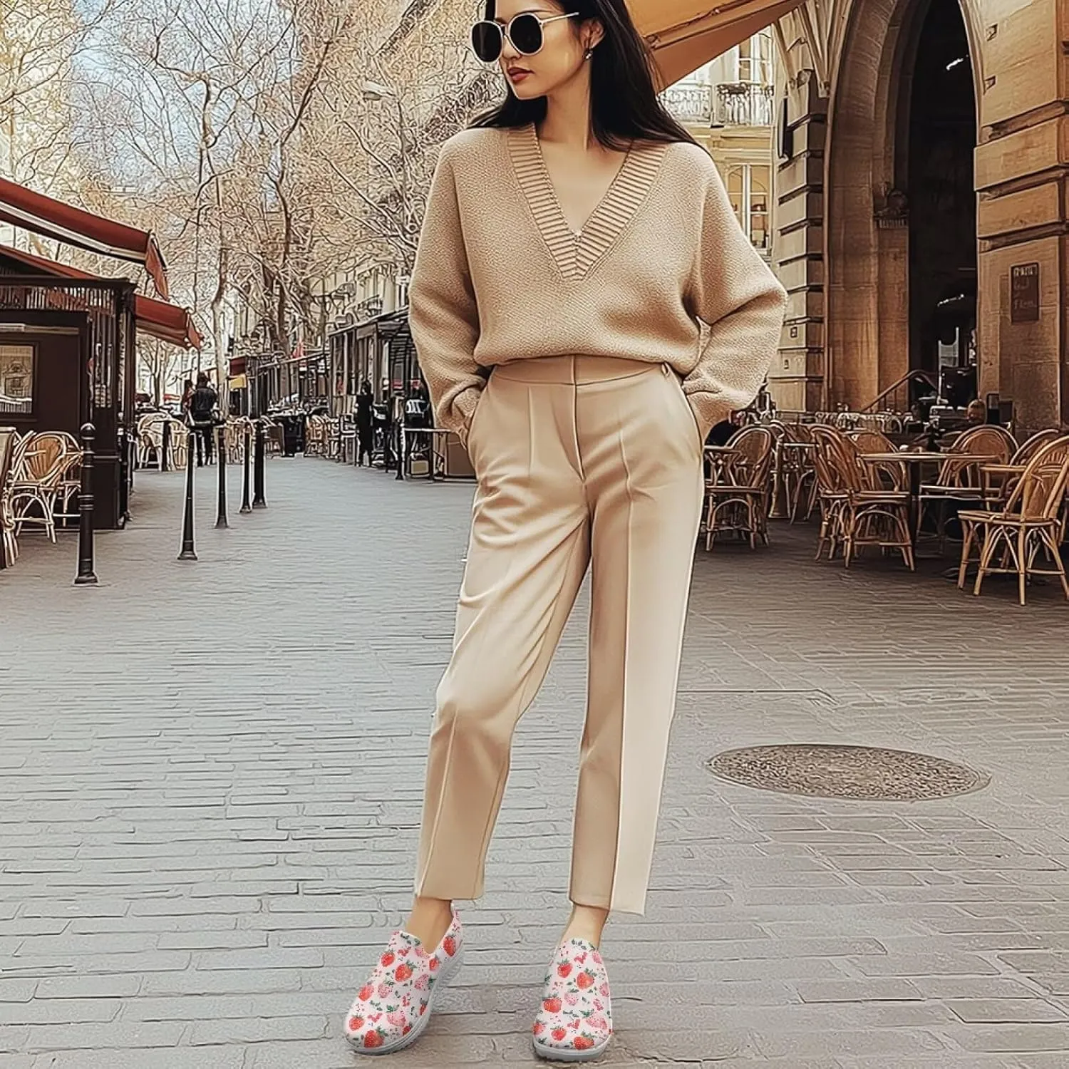 Women Slip-on Platform Loafers Casual Comfortable Loafer Shoes Slip Resistant Walking Sneaker
