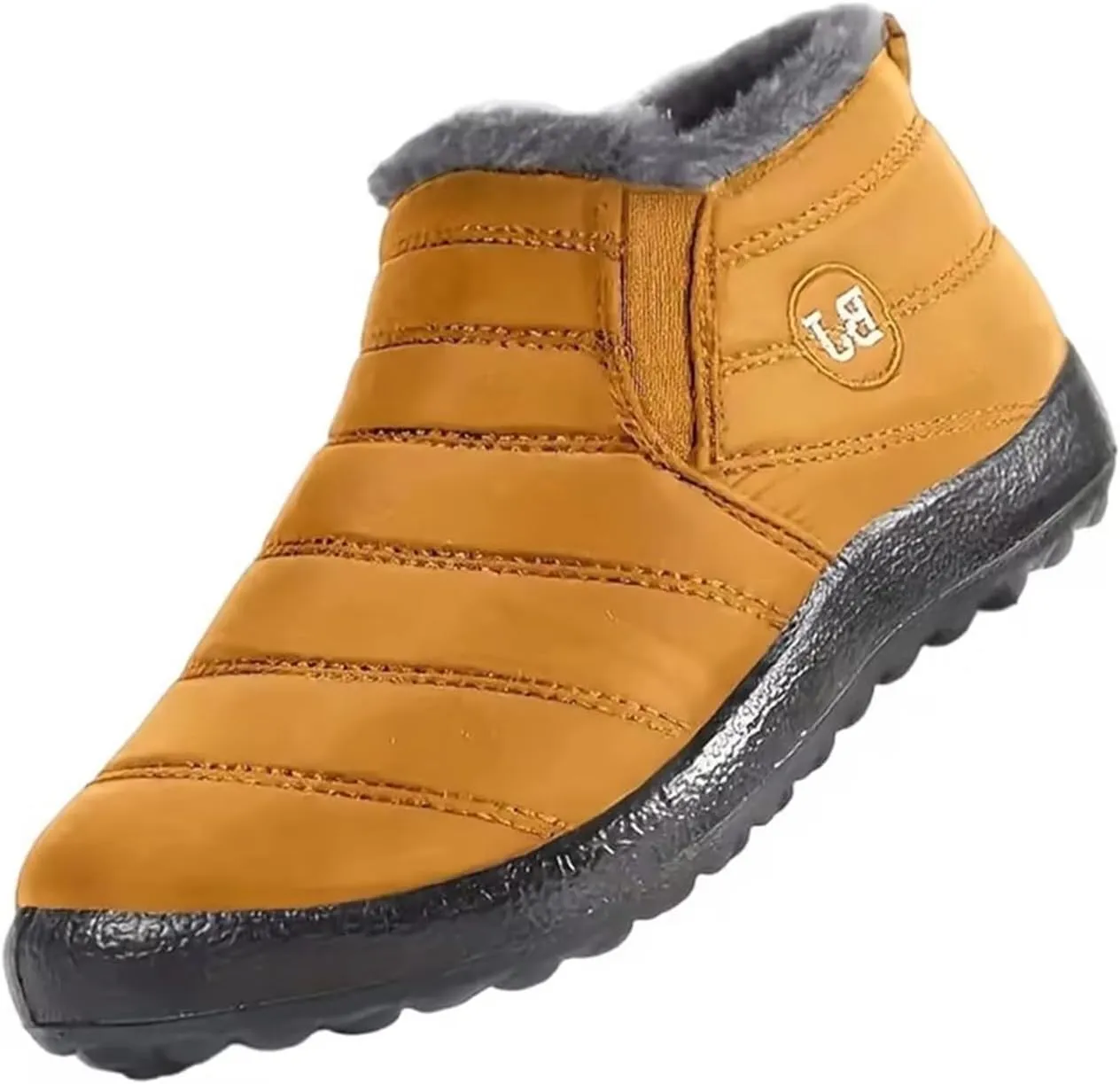 Women Snow Boots Waterproof Cloth: Mens Fur Lined Platform Boots Comfy Barefoot Shoes Hiking Boots Warm Winter Slip-Ons Wide Calf Grounded Footwear Mini Ankle Booties