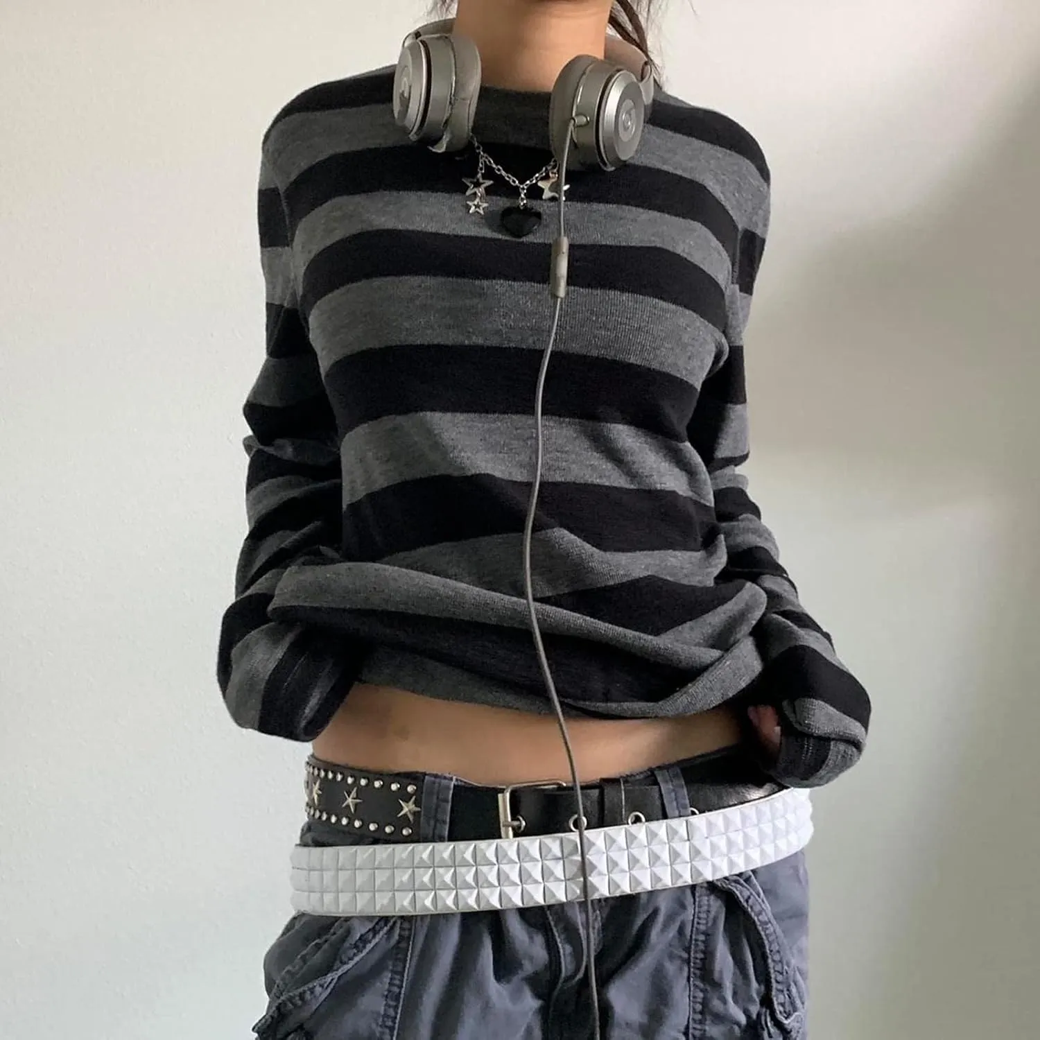Women Teen Girls Fairy Grunge Clothes Y2k Long Sleeve Baggy Shirt Graphic Baby Tee Fall Vintage Streetwear T-Shirt