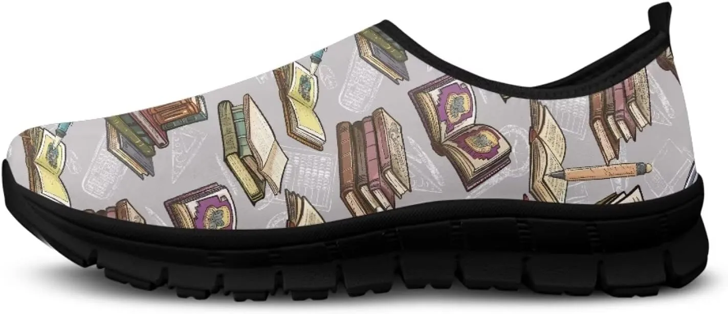 Women Walking Sneakers Casual Fashion Slip On Low Top Shoes Breathable Comfortable Tennis Work Footwear